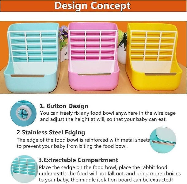 Pet Hay Feeder 2 In 1 Food And Hay Feeder Holder For Rabbits Guinea Pigs And O Carousel 1