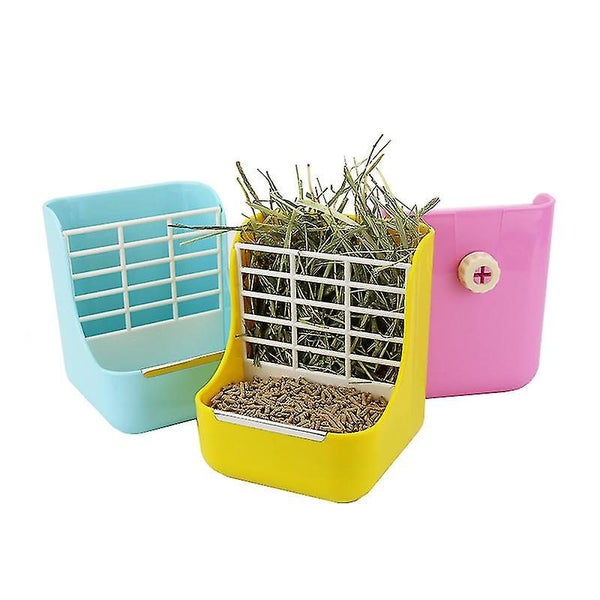 Pet Hay Feeder 2 In 1 Food And Hay Feeder Holder For Rabbits Guinea Pigs And O Carousel 2