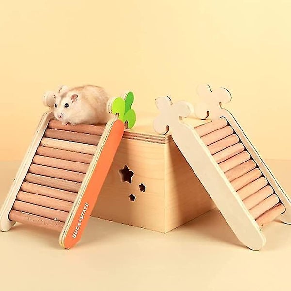 Hamster Climbing Ladder Wooden Climbing Toy And Bridge Cage Decor For Hamsters Carousel 5