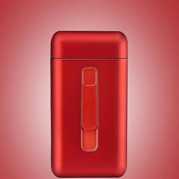 Red - 20 Cigarettes Portable Cigarette Holder - With Windproof Electric Flamel64712046609025111