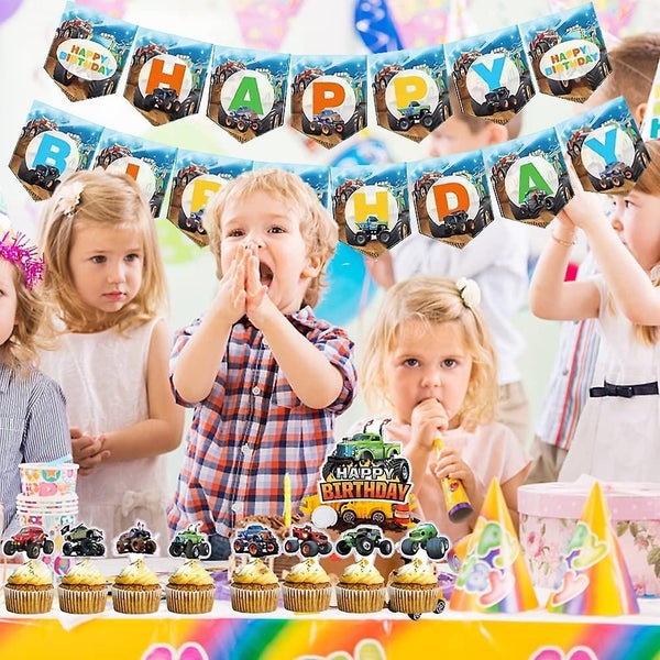 Birthday Party Balloons, 44 Pieces Decorations Cartoon Theme Cake Decorations Un Carousel 5