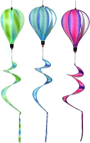 3 Colorful Hot Air Balloon Windmills Outdoor Hanging Rotating Colorful Hot Air Carousel 1
