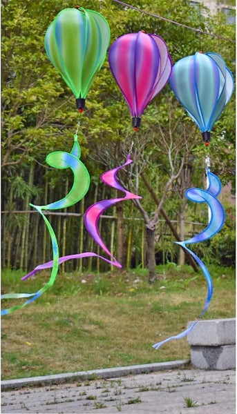 3 Colorful Hot Air Balloon Windmills Outdoor Hanging Rotating Colorful Hot Air Carousel 5