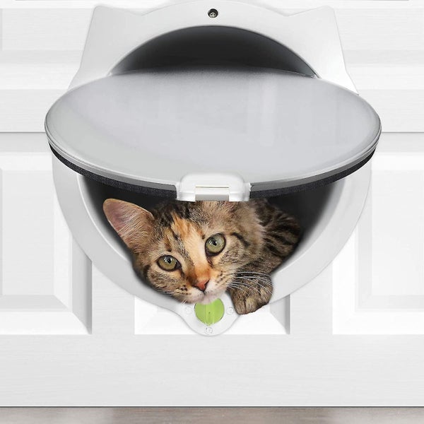 Cat Door For Pets 4 Way Locking Cat Flap - For Interior Doors & Ex terior Door Carousel 2
