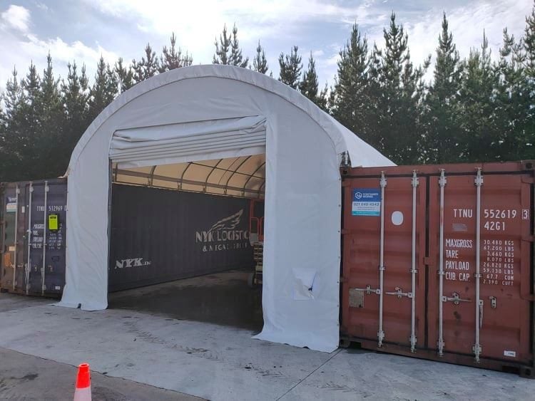6m x 40ft CONTAINER SHELTER, WITH FRONT AND REAR WALLS Carousel 2