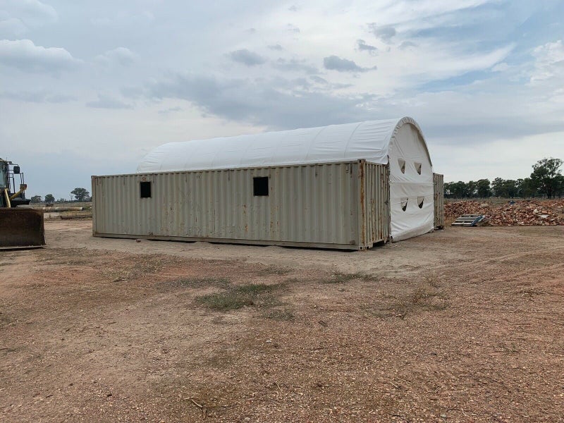 6m x 40ft CONTAINER SHELTER, WITH FRONT AND REAR WALLS Carousel 4