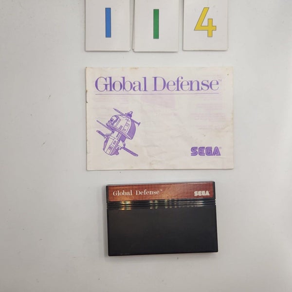 Global Defense Sega Master System Game + Manual PAL Carousel 2