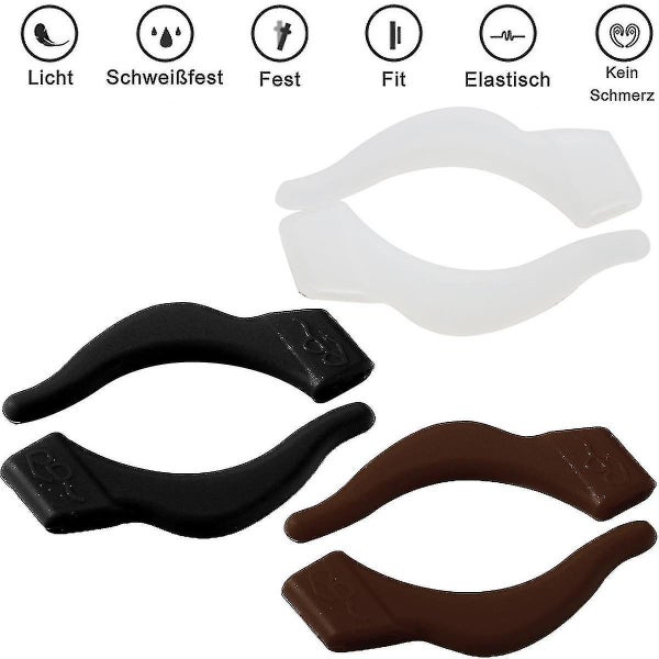 12 Pairs Of Anti-slip Glasses Temples, Soft Glasses Ear Hooks Glasses Carousel 3