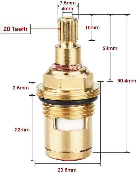 1 Pair Replacement Faucet Spool Quarter Turn Inner Faucet Valves For Kitchen Bat Carousel 1