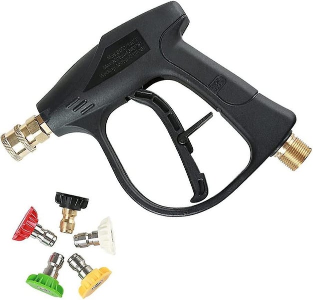 high Pressure Washer Gun With 5 Water Nozzle Tip, 4350psi Power Short Spray Gun Carousel 1