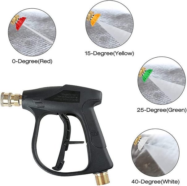high Pressure Washer Gun With 5 Water Nozzle Tip, 4350psi Power Short Spray Gun Carousel 2