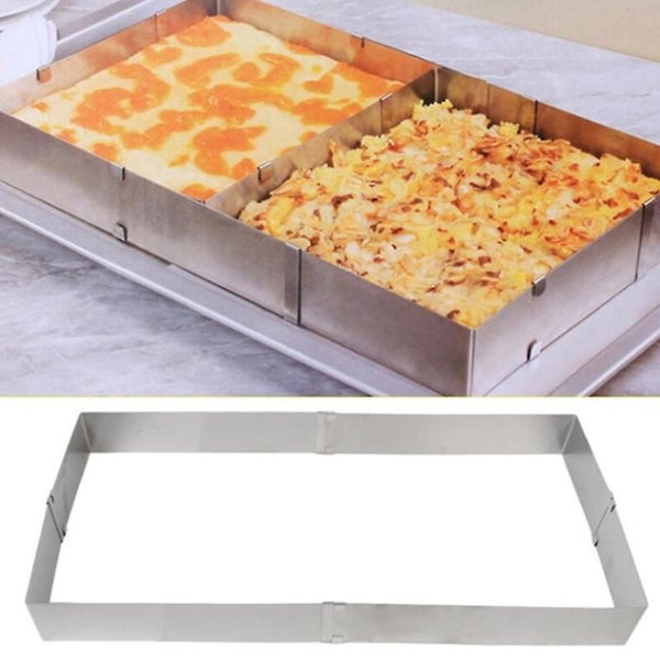 Cake Mold Adjustable Scalable Rectangle Stainless Steel Mousse Cake Mold Ring Carousel 1