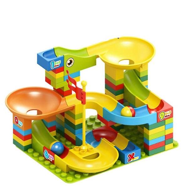 Building Block Track Children's Educational Building Block Table Assembly Toy Carousel 1