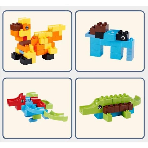 Building Block Track Children's Educational Building Block Table Assembly Toy Carousel 5