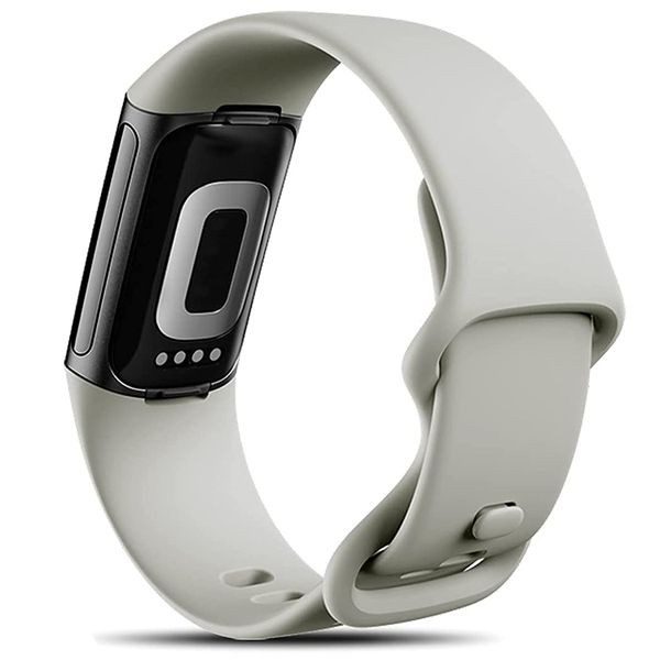 Fitbit Charge 5 Silicone Strap LunarWhite Carousel 1