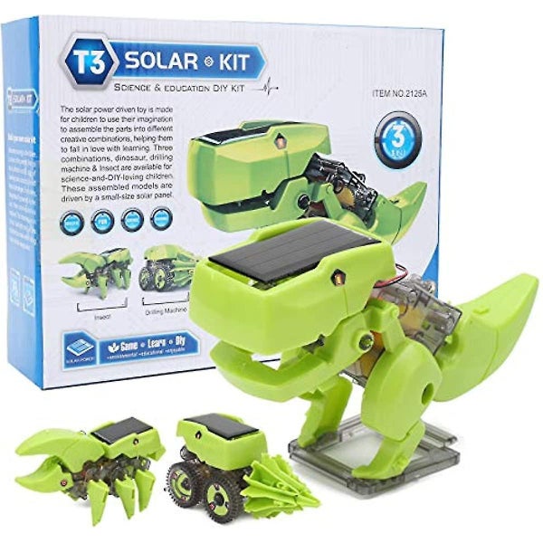Solar Robot Toys Dinosaur Toy Plastic Educational Solar Robot Kit Building Gam Carousel 1