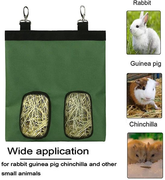 Rabbit Hay Feeder Bag Guinea Pigs Hanging Hay Rack Manger Holder Dispenser Sma Carousel 5