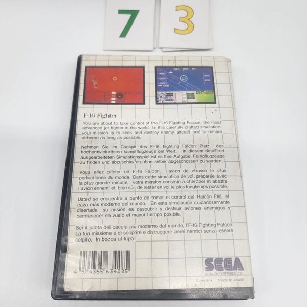 F-16 Fighter Sega Master System Game PAL Carousel 3