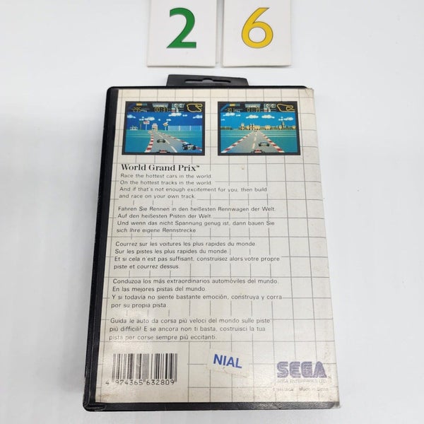 World Grand Prix Sega Master System Game + Manual PAL Carousel 4
