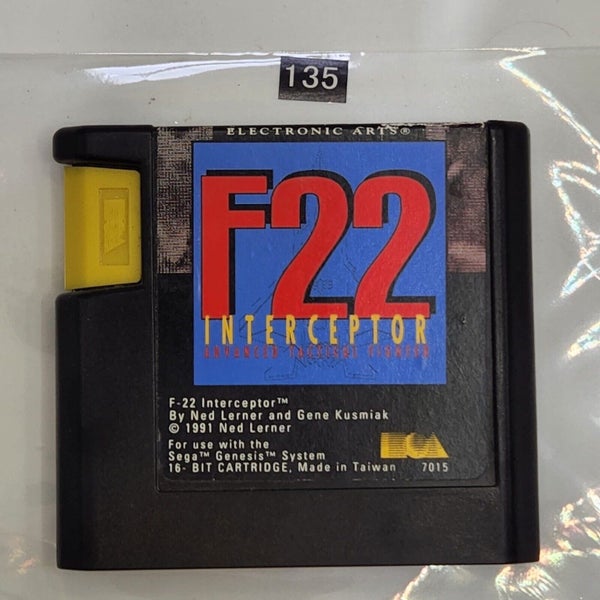 F22 Interceptor Sega Mega Drive Game Cartriedge PAL Carousel 1
