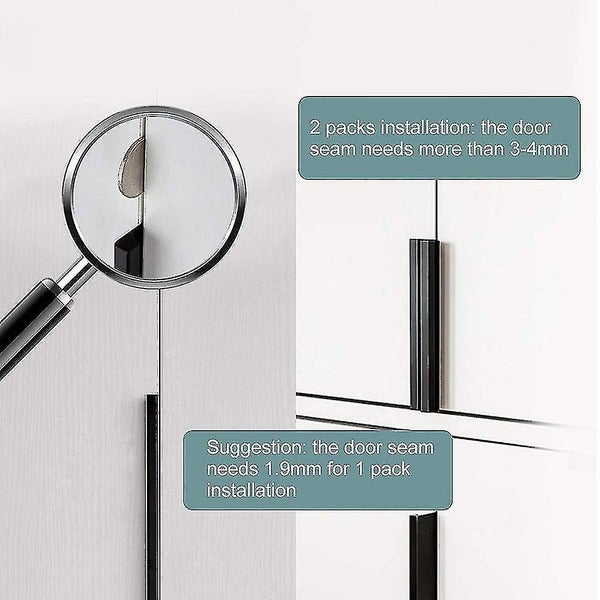 4pcs 80mm Aluminum Concealed Handle Cabinets Drawers Handle Tab,black Carousel 5