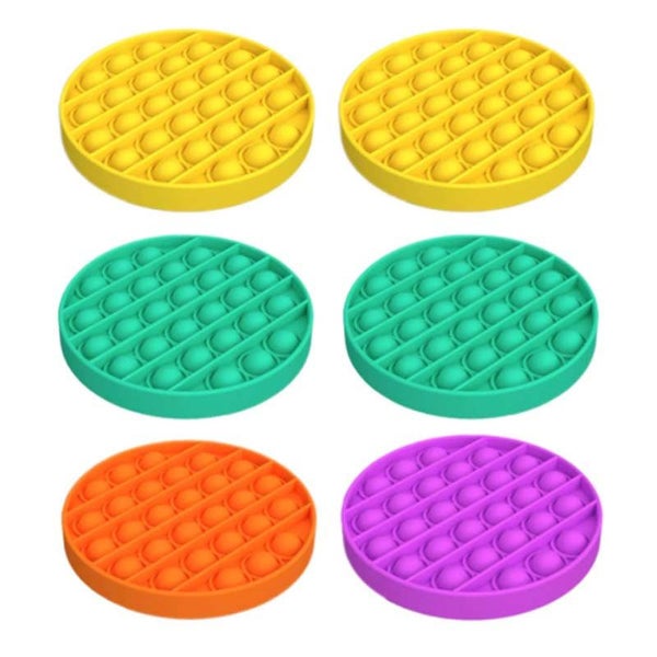 6x Kids Pop It Push Pop Bubble Silent Sensory Fidget Stress Relief Toy Carousel 2