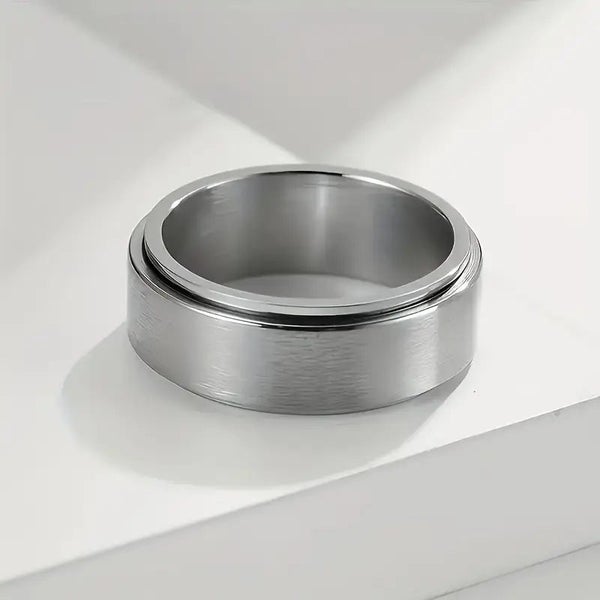 Plain Silver Rotating Ring Carousel 1
