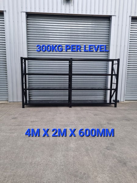 Garage Shelving 300KG - 4m x 2m x 600mm *BOLTED* FREE DELIVERY WELLINGTON Carousel 1