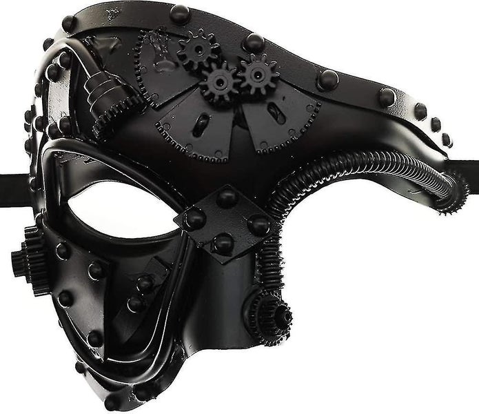 Cyberpunk Mask Steampunk Metal Cyborg Venetian Mask Masquerade Mask For Hallow Carousel 1