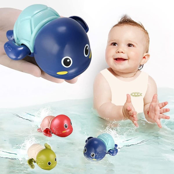 3 Pack Cute Swimming Turtle Bath Toys For Toddlers 1-3 Floating Wind Up Toys F Carousel 1