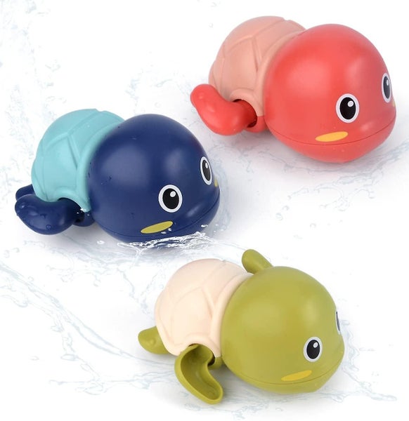 3 Pack Cute Swimming Turtle Bath Toys For Toddlers 1-3 Floating Wind Up Toys F Carousel 2