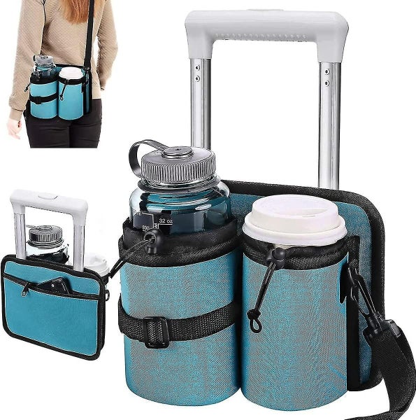 Luggage Travel Cup Holder Free Hand Drink Caddy 2 Coffee Mugs Holder Thermal I Carousel 1