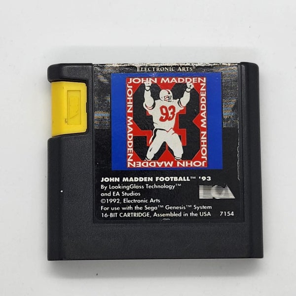 John Madden Football 93 Sega Mega Drive / Genesis Game Cartridge PAL Carousel 1