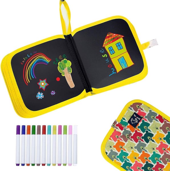 Erasable Drawing Board Reusable Doodle Board With Colored Erasable Pens Double64560044603649110