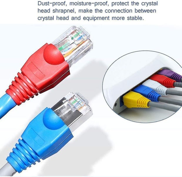 Rj45 Boots Soft Plastic Cover Ethernet Plug Sheath Cable Connector Boots Cap 100 Carousel 2