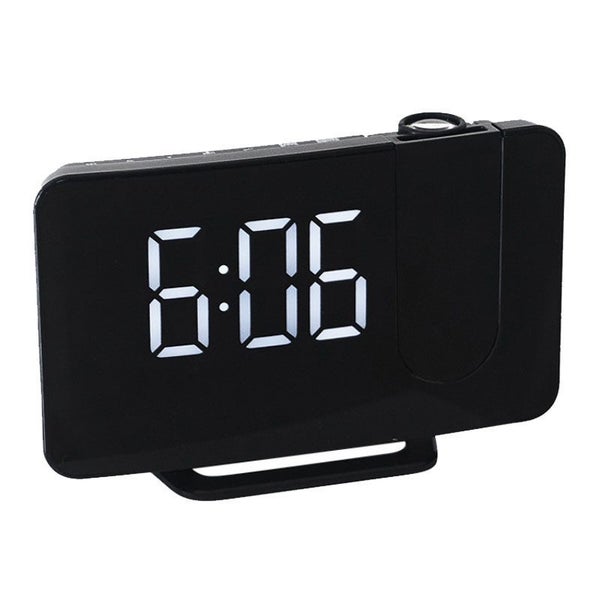 Digital Curve LED Projector Alarm Clock with White Light for Bedroom Carousel 2