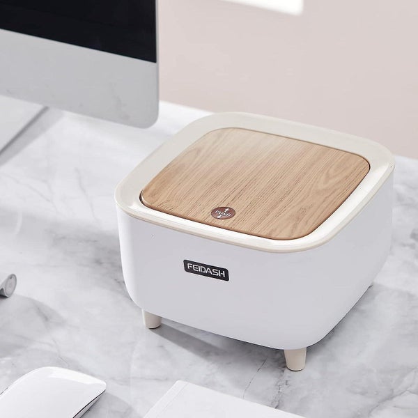 Mini Desk Trash Can Tiny Desktop Garbage Can With Lid Plastic Mini Waste Bas Carousel 1