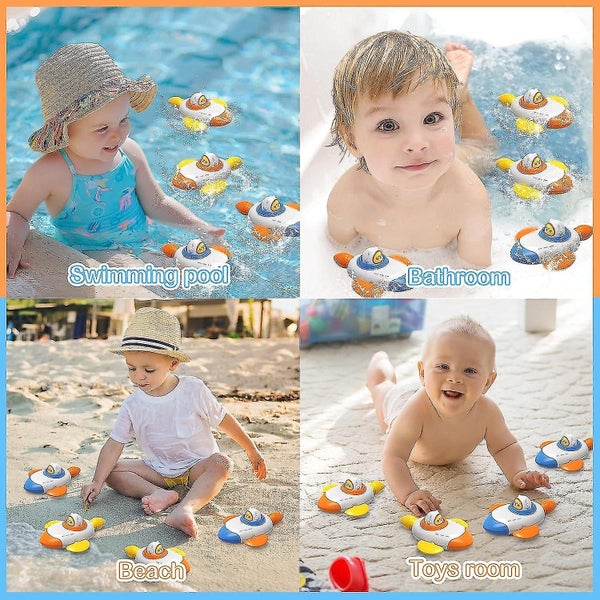 4pcs Baby Bath Toys space Rocket Ship Swimming Pool Toys swimming Toys Bath Bo Carousel 5