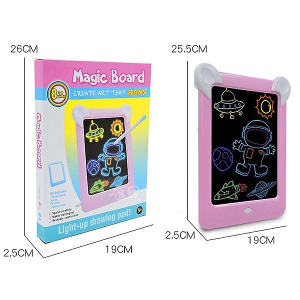 Luminous Drawing Board With Led Drawing Pen Children's Sketch Mat Gift New Chi64482924637186113