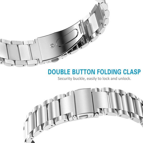 Fitbit Charge 3 Stainless Steel Strap Silver Carousel 2