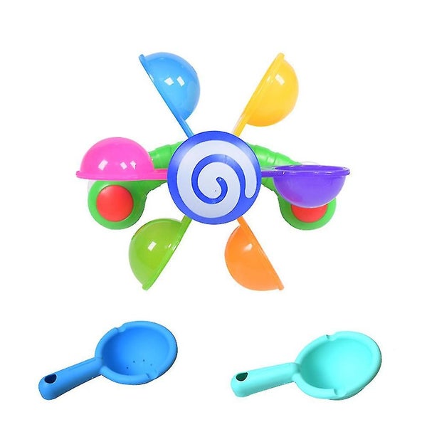 Bath Toy Infant Baby Bathroom Attention Toy Windmill Whirling Waterfall Suctio Carousel 1