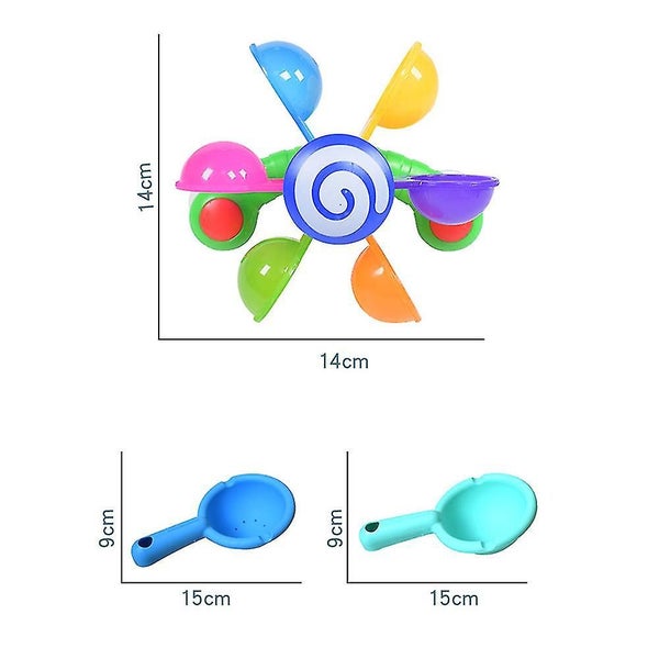 Bath Toy Infant Baby Bathroom Attention Toy Windmill Whirling Waterfall Suctio Carousel 2