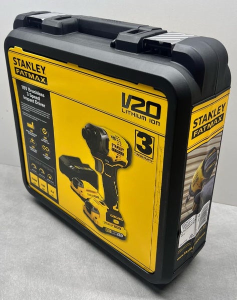 Stanley Fatmax V20 Cordless 3 Speed Impact Driver Kit 18 volt 2Ah Carousel 2