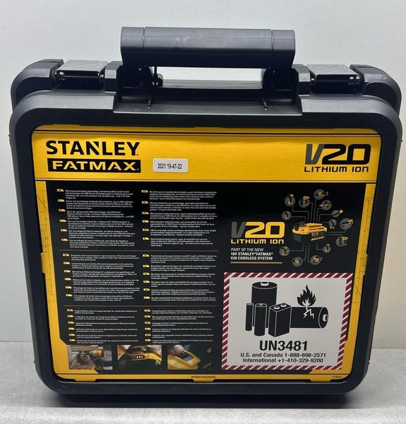 Stanley Fatmax V20 Cordless 3 Speed Impact Driver Kit 18 volt 2Ah Carousel 3