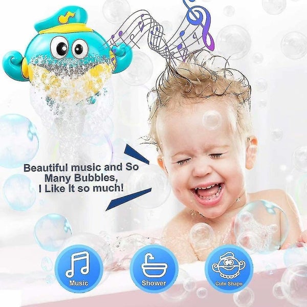 Baby Shower Toys Electric Octopus Bubble Machine Playing Toys Musical Bathtub Carousel 2