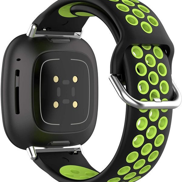 Fitbit Versa 4 Silicone Strap Black/Volt Carousel 3