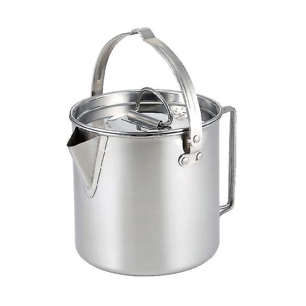 Outdoor Stainless Steel Kettle Folding Handle Camping Hung Pot Portable Coffee Carousel 1
