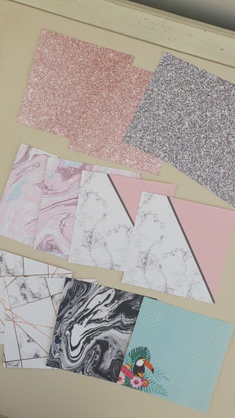 12 sheets of scrapbooking card paper 16x16cm Carousel 2