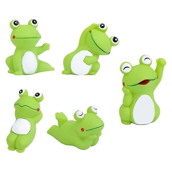 5pcs Baby Bath Toys frogs Tub Bathing Floating Squeaky Baby Wash Shower Toy Carousel 1