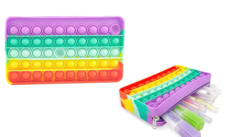 Pop Bubble Pencil Cases Stress Relieving Sensory Push Toy Carousel 1